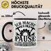 Handwerker Geschenk Tasse Ich Mache Keine Pause Das Werkzeug Muss Sich Erholen KFZ Mechaniker Hausmeister Elektroniker Anlagenmechaniker Schwarz Trendation