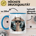 Alpaka Liebhaber Tasse Geschenkidee für Tierfreunde Blau Trendation