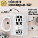 Handwerker Reparateur Tasse Geschenk Lustige Geschenkidee Spruch Der Tut Nix Der Will Nur Was Reparieren Weiß Trendation