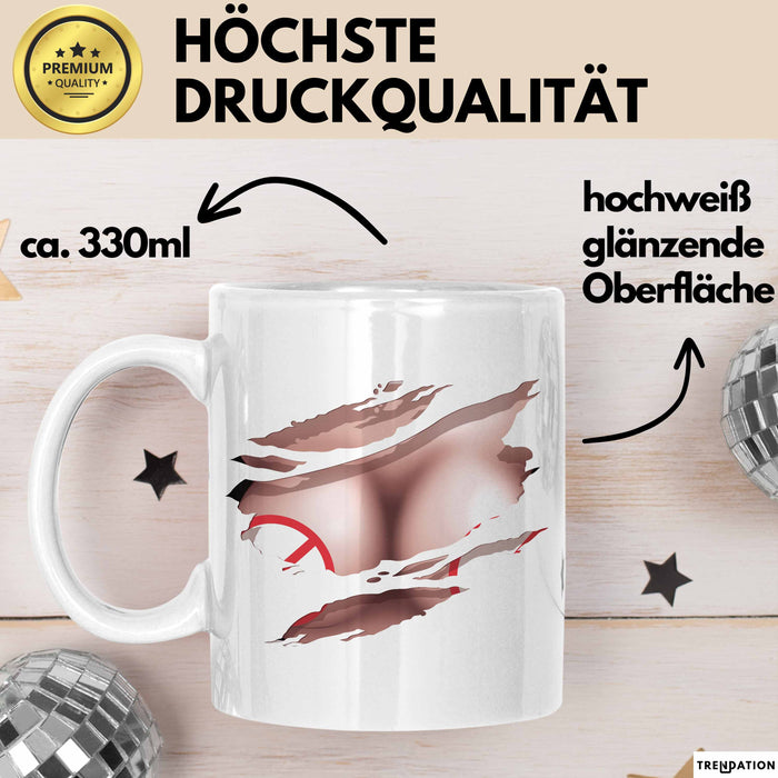 FSK18+ Tasse Geschenk Brüste Grafik Lustiger Spruch Humor Geschenkidee Weiß Trendation