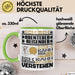Abenteuerreisender Geschenk Kaffee-Tasse Geschenkidee für Abenteuerreisender Ich Bin Abenteuerreisender Ich Kann Es Dir Erklären Jedoch Nicht Für Dich Verstehen Spruch Lustig Grün Trendation