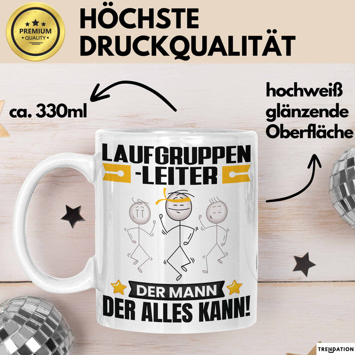 Laufgruppenleiter Tasse Geschenk für Laufgruppenleiter Der Mann Der Alles Kann Geschenkidee zum Geburtstag Weiß Trendation