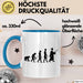 Anwalt Tasse Geschenk Evolution der Juristen Rechtsanwalt Blau Trendation