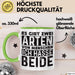 Humor Tasse Geschenk Es Gibt 2 Arten Von Menschen Ich Hasse Sie Beide Becher Grün Trendation