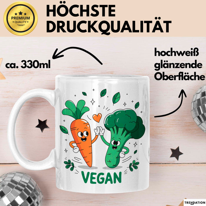 Veganer Tasse Geschenk Lustige Geschenkidee Spruch Für Pflanzliche Ernährung Fans Weiß Trendation