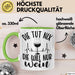 Weintrinkerin Tasse Geschenk Die Tut Nix Die Will Nur Wein Kaffee-Becher Grün Trendation