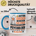 Psychologe Geschenk Tasse Lustiger Spruch Erheben Sie Sich Der Psychologe Betritt den Raum Blau Trendation