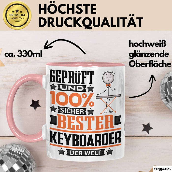 Keyboarder Geschenk Lustiger Spruch für Keyboarder Geschenkidee Bester Keyboarder Der Welt Rosa Trendation