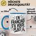 Französischlehrer Unterricht Tasse Geschenk Lustige Geschenkidee Spruch En Français S’Il Vous Plaît Blau Trendation