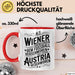 Österreich Wien Wienerisch Tasse Geschenk Lustige Geschenkidee Spruch Dem Fussball Verschworen Den Eid, Der Austria Geschworen Rot Trendation