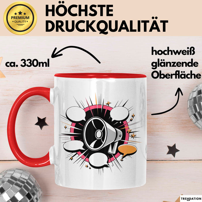 Extrovertierter Tasse Geschenk Lustige Geschenkidee Spruch Für Soziale Schmetterlinge Rot Trendation