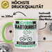 Radtourist Tasse Geschenk für Radtourist Geburtstag Lustiger Spruch Kaffee-Becher Was Ist Deine Superkraft Grün Trendation