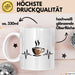 Kaffee Junkie Tasse Geschenkidee für Koffeinliebhaber Weiß Trendation