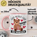 Kuschelbär Geschenk Tasse Teddy Halb Mensch Halb Bärchen Ich Bin Ein Märchen Kaffee-Becher Geschenkidee Rosa Trendation
