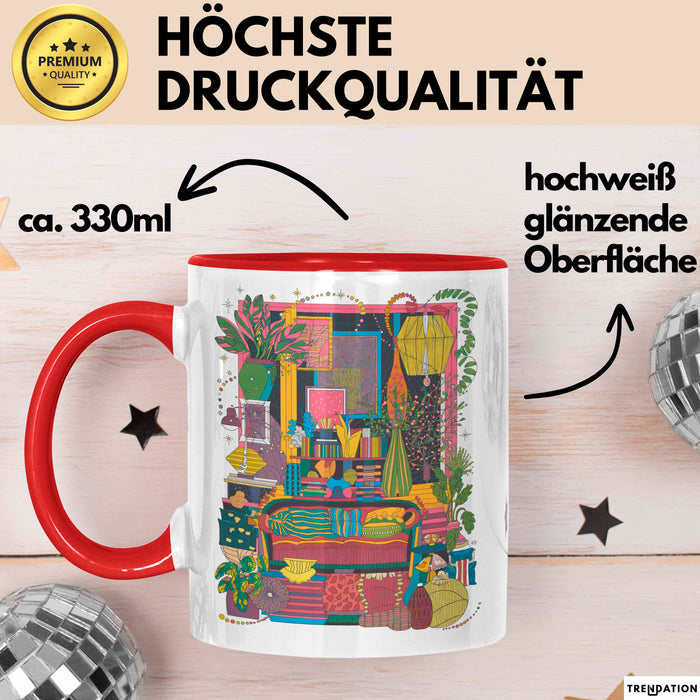 Maximalist Tasse Geschenk Lustige Geschenkidee Spruch Für Auffällige Deko Fans Rot Trendation