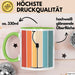 Ski Tasse Geschenk Grafik Skilift Becher Grün Trendation