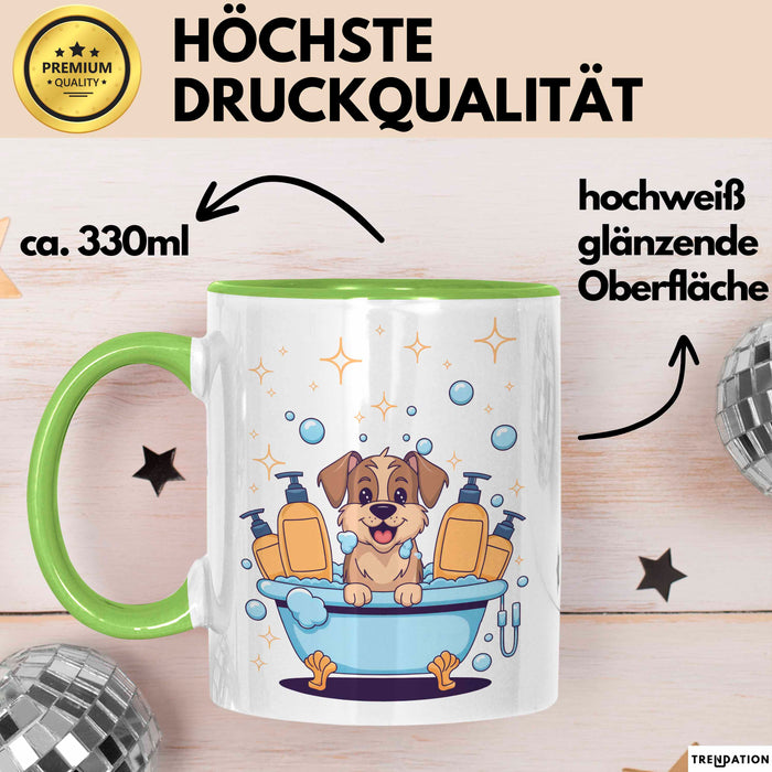 Tierpfleger Groomer Tasse Geschenk Lustige Geschenkidee Spruch Für Tierpflege Profis Grün Trendation