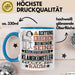 Klangkünstler Geschenk Tasse Lustiger Spruch Erheben Sie Sich Der Klangkünstler Betritt den Raum Blau Trendation