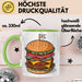 Burger Fan Tasse Geschenkidee für Grillmeister Grün Trendation