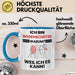Bogenschütze Geschenk Tasse Lustiger Spruch Ich Bin Bogenschütze Warum Weil Ich Es Kann Geschenkidee Bester Bogenschütze Geburtstag Kaffee-Becher Blau Trendation