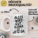 Ilona Tasse Geschenk Alles Ist Gut Ilona Ist Jetz Da Geschenkidee Becher mit Name Weiß Trendation