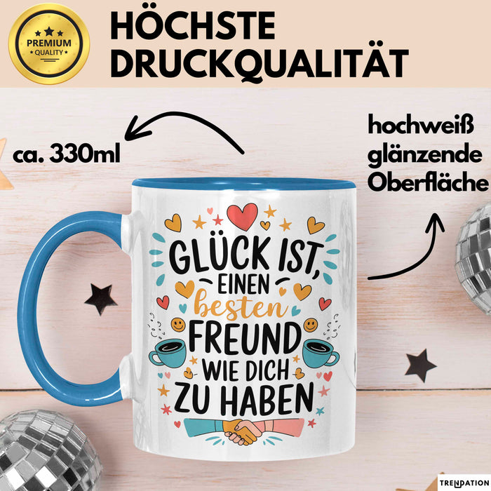 Beste Freundin Tasse Geschenkidee Eine Beste Freundin Blau Trendation