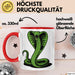 Reptil Schlange Tier Tasse Geschenk Lustige Geschenkidee Spruch Rot Trendation