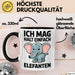 Elefant Tier Tasse Geschenk Lustige Geschenkidee Spruch Ich Mag Halt Einfach Elefanten Schwarz Trendation