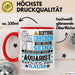 Aquarist Geschenk Tasse Lustiger Spruch Erheben Sie Sich Der Aquarist Betritt den Raum Rot Trendation