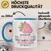 Erdbeeren-Liebhaber Tasse Geschenk Ich Kann Erdbeeren Verschwinden Lassen Was Ist Deine Superkraft Becher Geschenkidee Erdbeeren Kaffee-Becher Blau Trendation