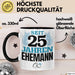 Silberhochzeit 25 Jahre Tasse Geschenk Ehemann Seit Silberhochzeit Spruch Schwarz Trendation