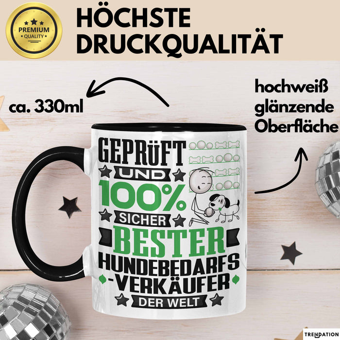 Hundebedarfsverkäufer Geschenk Lustiger Spruch für Hundebedarfsverkäufer Geschenkidee Bester Hundebedarfsverkäufer Der Welt Schwarz Trendation