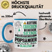 Popsänger Geschenk Tasse Lustiger Spruch Erheben Sie Sich Der Popsänger Betritt den Raum Blau Trendation