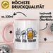 Bier Trinker Trinken Tasse Becher Geschenk Lustige Geschenkidee Spruch Schere Stein Paar Bier Rosa Trendation