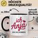 Anja Tasse Geschenk Ich Bin Vollkommen Anja Geschenkidee Geburtstag Schwarz Trendation