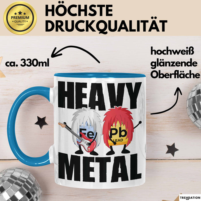Punk Rock Metal Chemiker Tasse Geschenk Lustiger Spruch Musiker Wissenschaft Blau Trendation