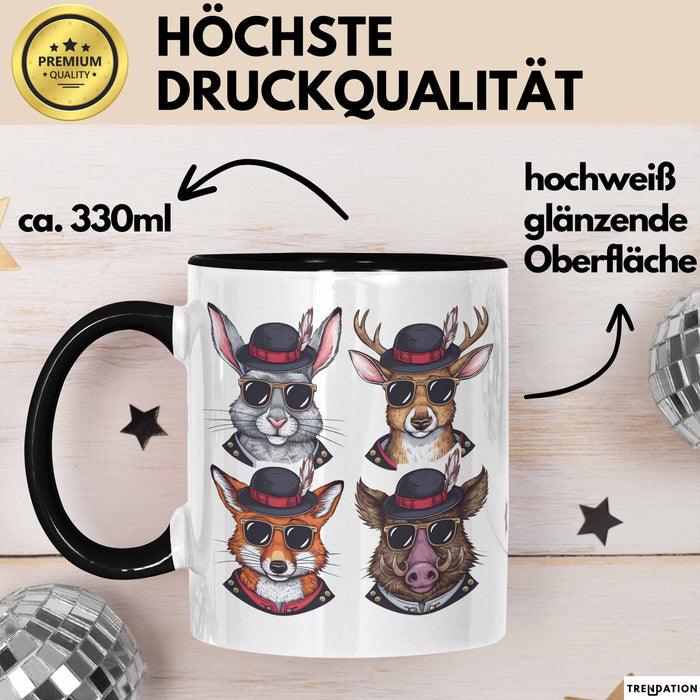 Jäger Tasse Geschenk Hase Wildschwein Fuchs Geschenkdiee Jagd Trendation