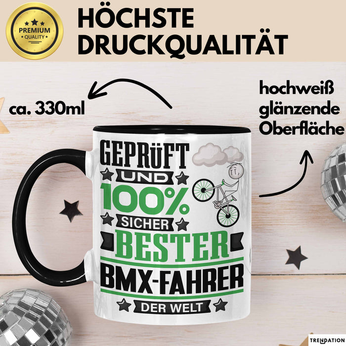 BMX-Fahrer Geschenk Lustiger Spruch für BMX-Fahrer Geschenkidee Bester BMX-Fahrer Der Welt Schwarz Trendation