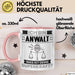 Anwalt Tasse Geschenk für Anwalt Geburtstag Lustiger Spruch Kaffee-Becher Was Ist Deine Superkraft Rosa Trendation