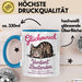 Schüler Abschluss Tasse Geschenk Lustige Geschenkidee Spruch Glückwunsch Verdient Bestanden Blau Trendation