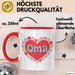 Oma Tasse Geschenkidee Oma Herz Liebende Familie Nana Rot Trendation