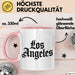 Los Angeles LA Kalifornien USA Tasse Geschenk Lustige Geschenkidee Spruch Rosa Trendation