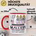 Malerin Tasse Geschenk Lustig Abstand Halten Hochleistungs-Malerin Mit Drang Zur Perfektion Bei Der Arbeit Rot Trendation