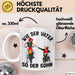 Vater Sohn Tasse Geschenk Lustige Geschenkidee Spruch Dirt-Bike Biker Weiß Trendation
