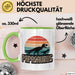 Papa Vatertag Tasse Becher Geschenk Lustige Geschenkidee Spruch Papasaurus Dinosaurier Grün Trendation