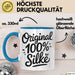 Silke Tasse Geschenk Original 100% Silke Geschenkidee Geburtstag Blau Trendation