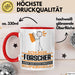 Forscher Geschenk Tasse Ich Bin Forscher Aber Sag Doch Einfach Superheld Lustige Geschenkdiee für Forscher Kaffee-Becher Rot Trendation