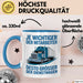LKW Fahrer Tasse Geschenk Lustige Geschenkidee Spruch Je Wichtiger Der Mitarbeiter Desto Größer Blau Trendation
