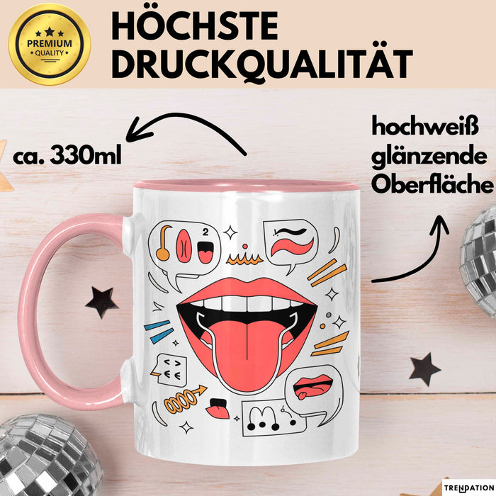 Akzent Coach Tasse Geschenk Lustige Geschenkidee Spruch Für Sprach Trainer Rosa Trendation