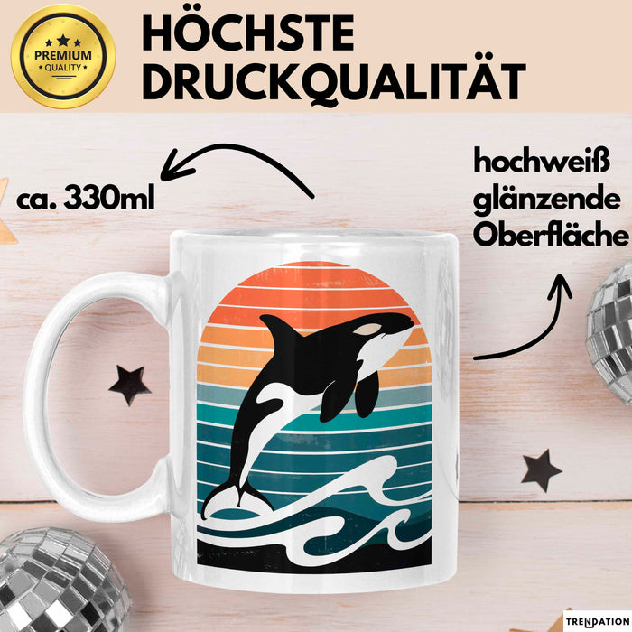 Wal Tier Tasse Geschenk Lustige Geschenkidee Spruch Weiß Trendation